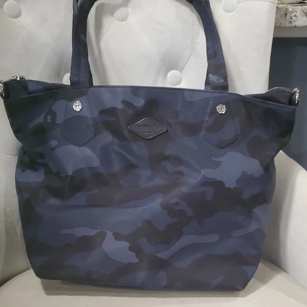 MZ Wallace Black and Gray Camo  Tote Bag with Durable Design - Picture 2 of 15